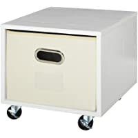 Vinsetto Cajonera Móvil con Caja de Almacenaje de Tela Plegable Cómoda de 1 Cajón para Archivos de Tamaño Convencional…